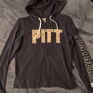 PITT PANTHERS full-zip sweatshirt. PINK by VS brand, size S